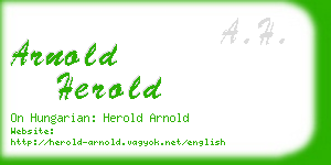 arnold herold business card